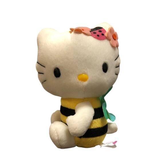Vtg 2001 Partner Hello Kitty Bumblebee Wings Stuffed Animal Costume Plush 7" - Picture 1 of 10